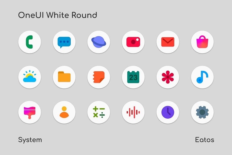 OneUI 3 White – Round Icon Pack APK - screenshot 3