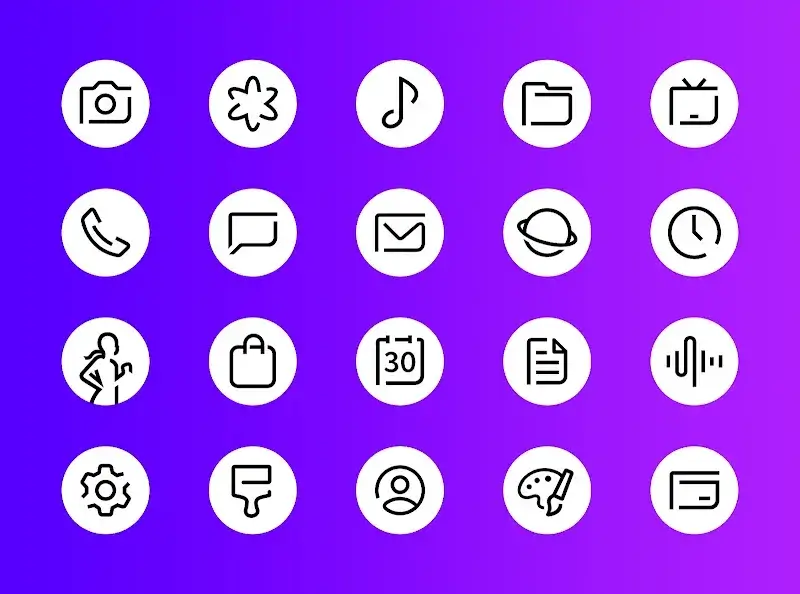 Whiux - Icon Pack (Round) v6.8 APK (Full Version) - screenshot 1