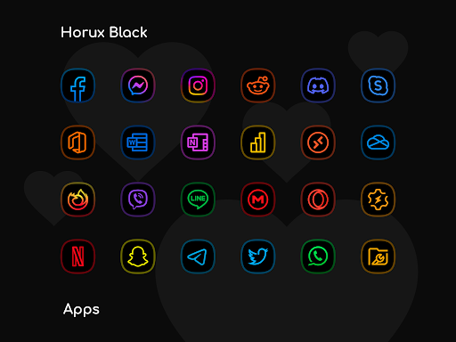 Horux Black Icon Pack - screenshot 3
