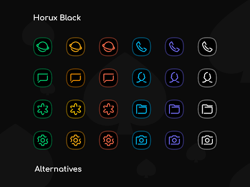 Horux Black Icon Pack - screenshot 4