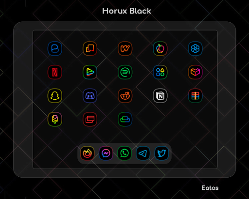 Horux Black Icon Pack - screenshot 6