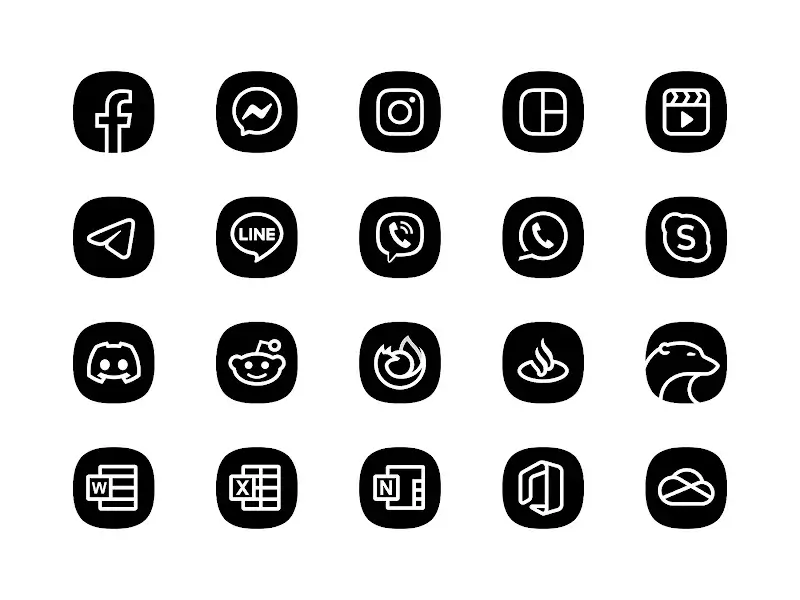 Blaux Black - Icon Pack MOD APK v2.0.0 (Premium Unlocked) - screenshot 4
