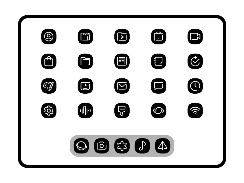 Blaux Black - Icon Pack MOD APK v2.0.0 (Premium Unlocked) - screenshot 5