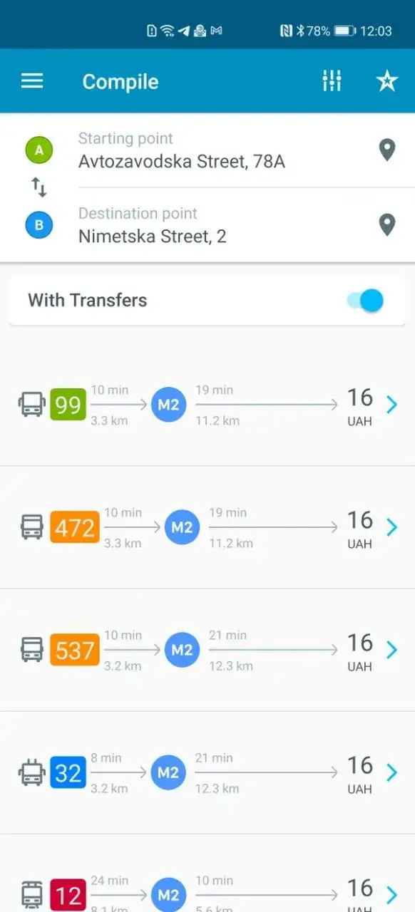 EasyWay public transport - screenshot 6