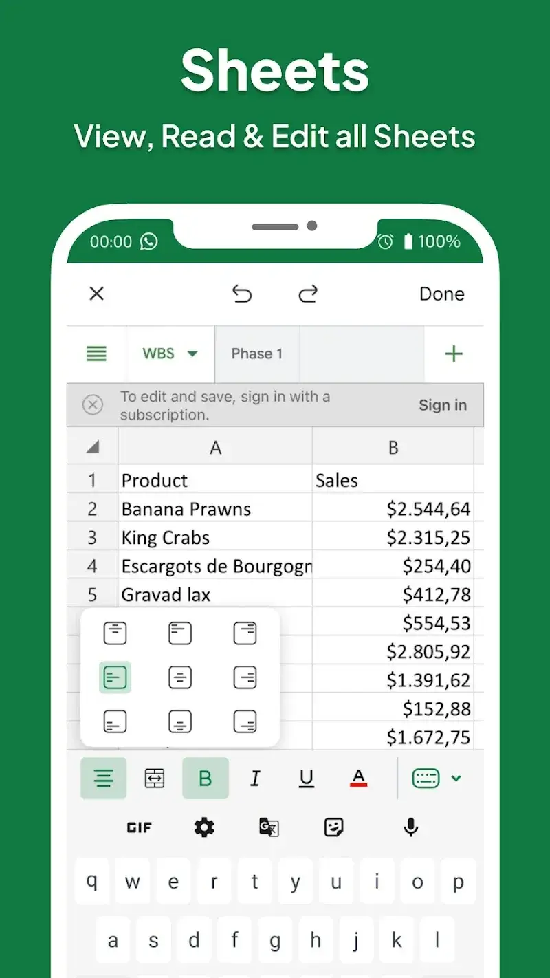 Sheets Reader - screenshot 2