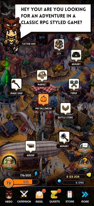 Exoria Online Idle MMORPG APK - screenshot 1