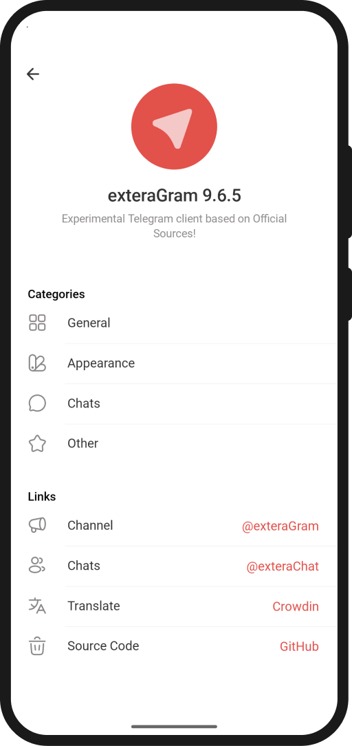 exteraGram - screenshot 2