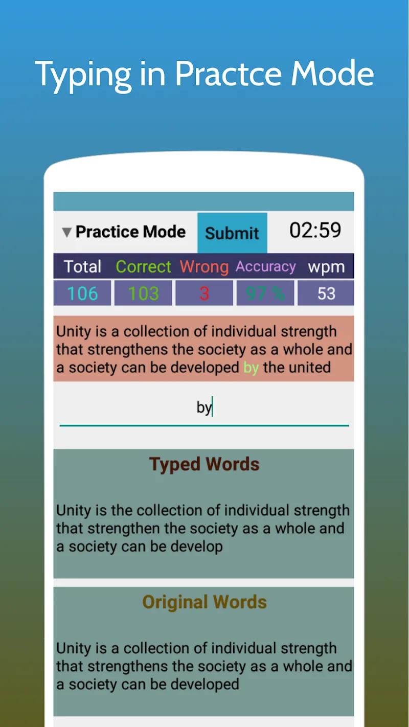 Typing Test App for Exams - screenshot 2
