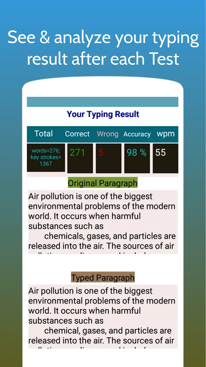 Typing Test App for Exams - screenshot 4