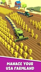Farming .io - 3D Harvester Game USA - screenshot 2