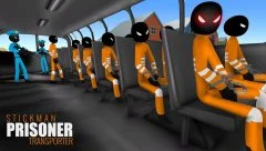 US Police Stickman Criminal Plane Transporter Game - screenshot 2
