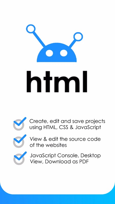 HTML Editor – HTML, CSS &amp; JS APK - screenshot 1