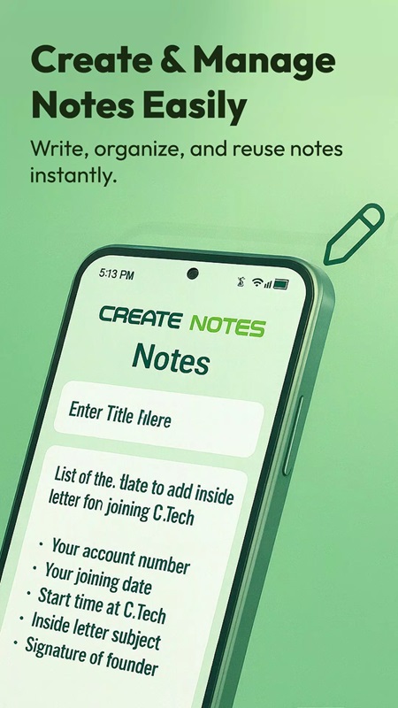 AI Letter Writing Templates APK - screenshot 1
