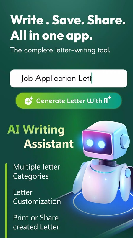 AI Letter Writing Templates APK - screenshot 2