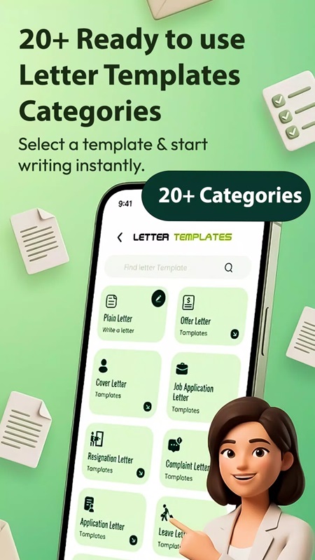 AI Letter Writing Templates APK - screenshot 3