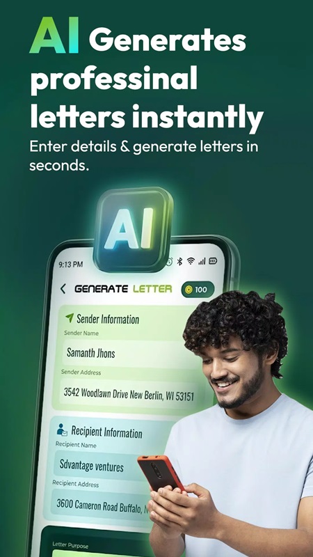 AI Letter Writing Templates APK - screenshot 6