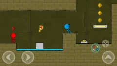 Red and Blue Stickman : Animation Parkour - screenshot 1