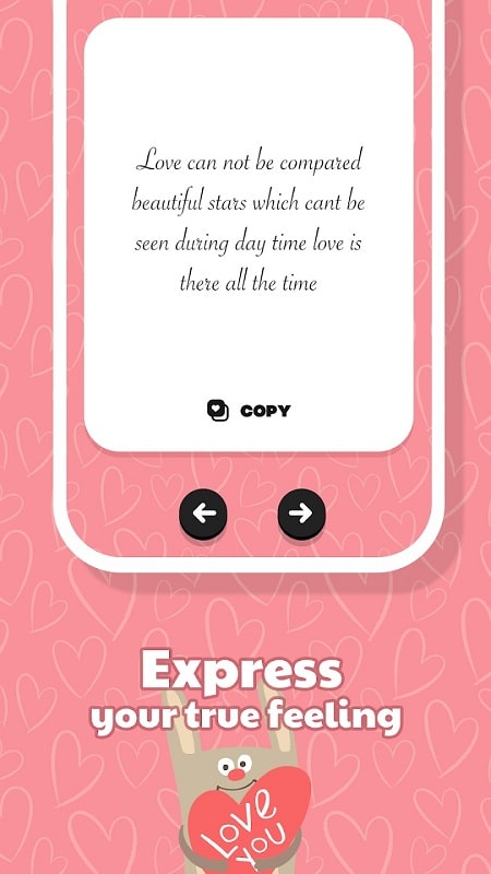 Romantic Fancy Love Messages APK - screenshot 2