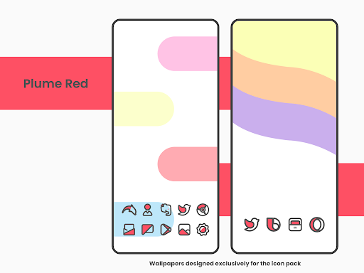 Plume Red Icon Pack - screenshot 2