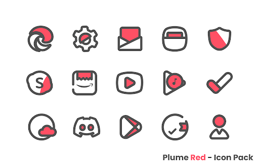 Plume Red Icon Pack - screenshot 5