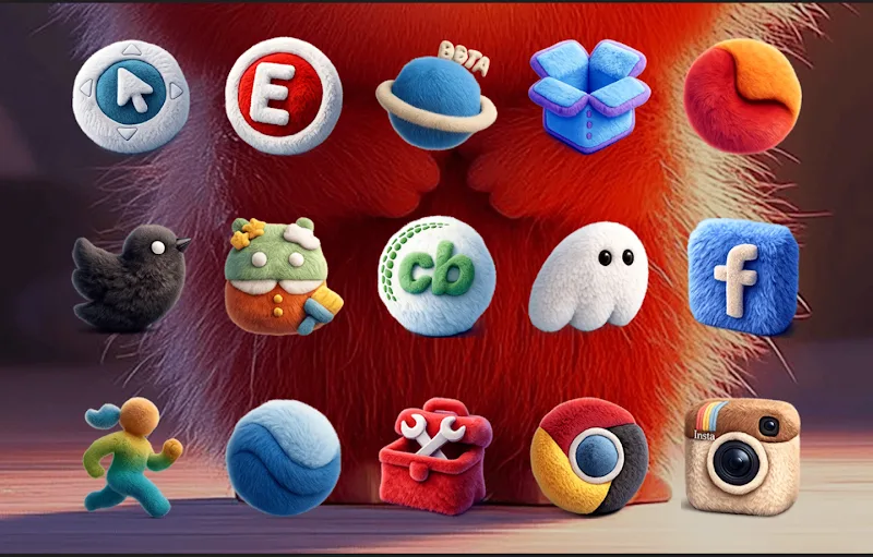Fluffy 3D - Icon Pack v1.1 APK (Full Version) - screenshot 1