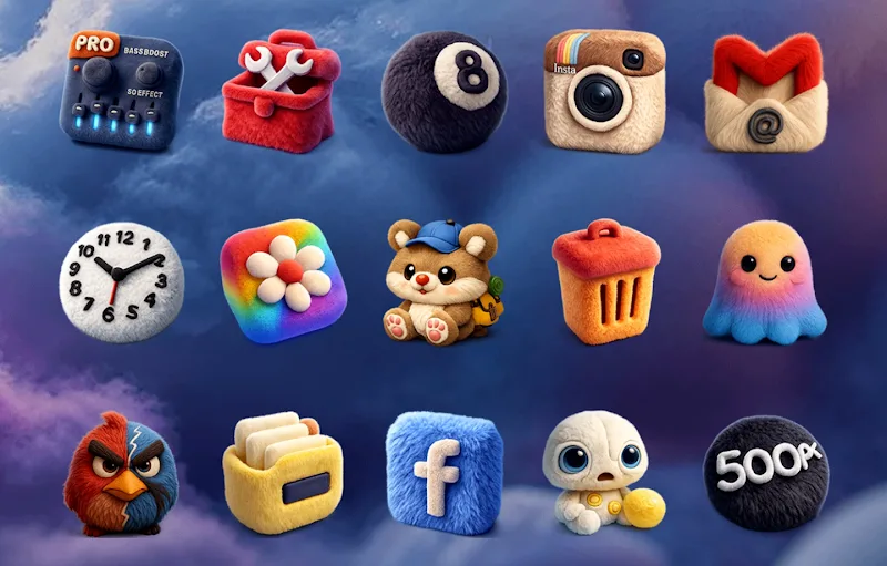 Fluffy 3D - Icon Pack v1.1 APK (Full Version) - screenshot 4