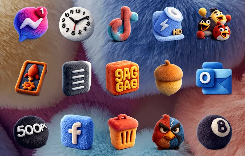 Fluffy 3D - Icon Pack v1.1 APK (Full Version) - screenshot 5