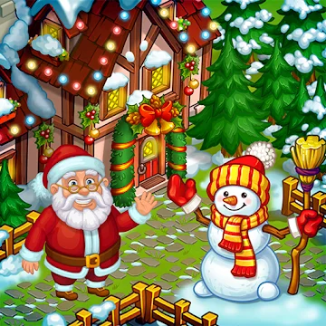 Farm Snow: Happy Christmas Story With Toys & Santa MOD APK icon
