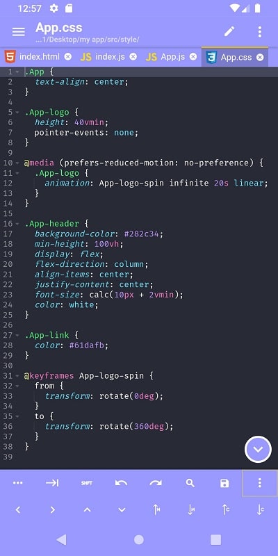 Acode – powerful code editor APK - screenshot 1