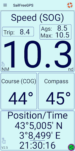 SailFreeGPS - screenshot 1