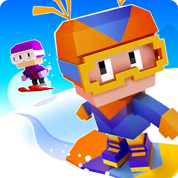 Blocky Snowboarding MOD APK icon