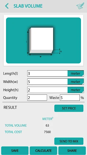 Civil Concrete Calculator - screenshot 4