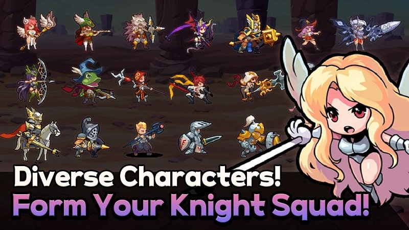 Rush! Knights Idle RPG APK - screenshot 1