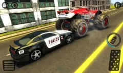 Police Chase Monster Car: City Cop Driver Escape - screenshot 1