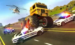 Police Chase Monster Car: City Cop Driver Escape - screenshot 4