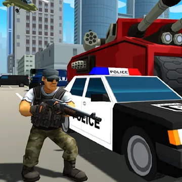 Grand Gangster City: Pixel 3D Gun Crime Game MOD APK icon