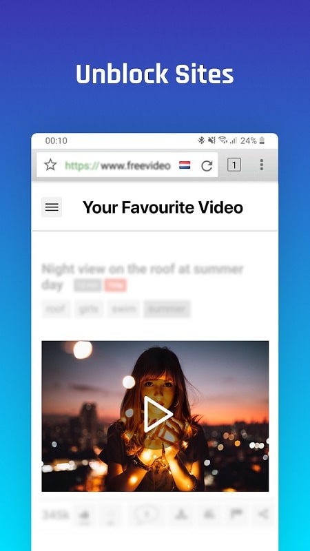 Unblock site VPN proxy browser - screenshot 1