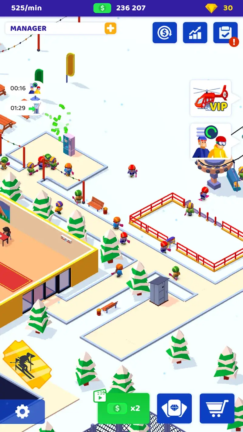 Ski Resort Idle Tycoon & Snow - screenshot 2