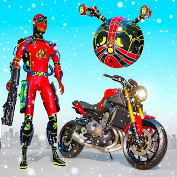 Snow Ball Robot Transform Hero Robot Crime City MOD APK icon