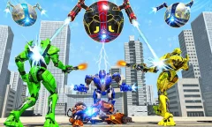 Snow Ball Robot Transform Hero Robot Crime City - screenshot 1