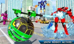 Snow Ball Robot Transform Hero Robot Crime City - screenshot 2