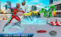 Snow Ball Robot Transform Hero Robot Crime City - screenshot 3