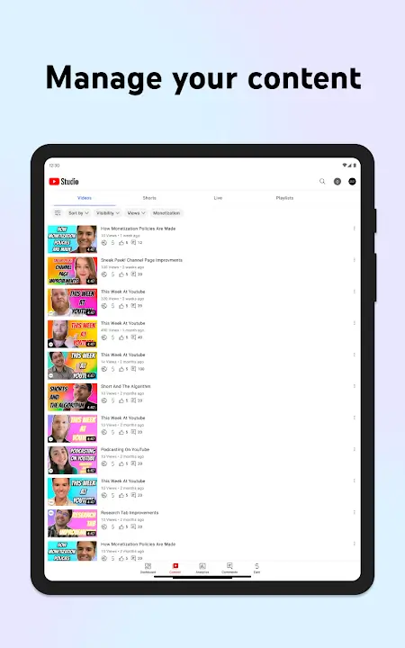 YouTube Studio - screenshot 1