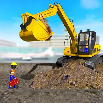 Stickman Airport Construction Excavator Simulator MOD APK icon