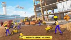 Stickman Airport Construction Excavator Simulator - screenshot 1