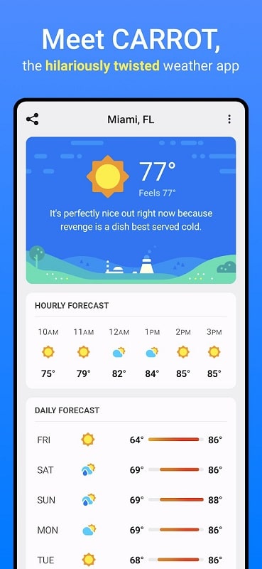 CARROT Weather APK - screenshot 1