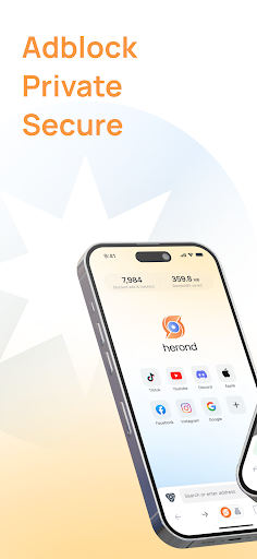 Herond Private Adblock Browser APK 2.5.7 (Latest) for Android - screenshot 1