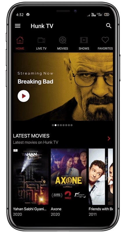 Hunk TV Android APK - screenshot 2