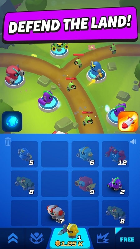 Merge Tower Bots APK - screenshot 1