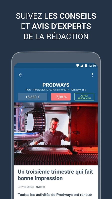 Investir, bourse et finance APK - screenshot 2
